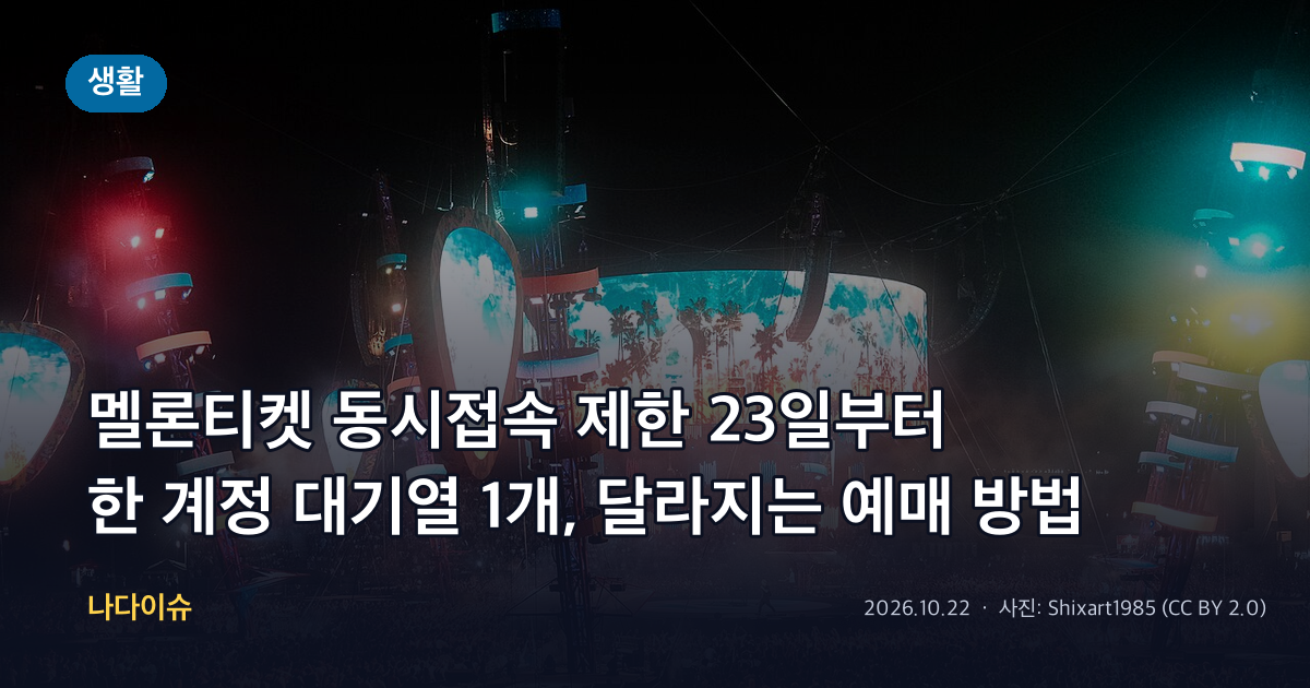 멜론티켓 동시접속 제한 23일부터…한 계정 대기열 1개, 달라지는 예매 방법